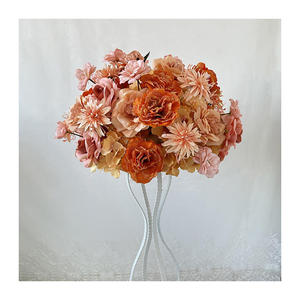 Arreglo Floral de Rosas Grandes de 40 cm, 50 cm, 60 cm, 70 cm, 80 cm, Centro de Mesa para Bodas, Bola de Flores Artificiales de Seda para Otoño - Product Image 4