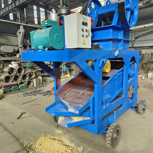 Trituradora de Mandíbulas Portátil para Desechos de Construcción, Máquina Trituradora de Roca con Capacidad de 15t/h, Equipo Industrial para Fabricación de Arena, Color Azul - Product Image 1