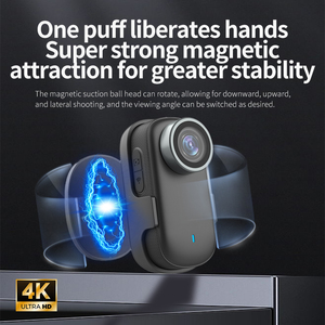 Nueva Mini Cámara Deportiva Magnética 4K 1080p con Acción de Pulgar, Estilo GoPro, Grabación de Ciclismo en <span class=keywords><strong>360</strong></span>° para Control Remoto - Product Image 2