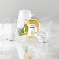 Bouteilles en verre carrées françaises transparentes de 3 oz, 4 oz, 8 oz, 12 oz, 16 oz pour jus pressé à froid avec bouchon à vis hermétique