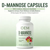 Vente en gros OEM D-Mannose 60 capsules Canneberge Hibiscus Pissenlit Marque privée