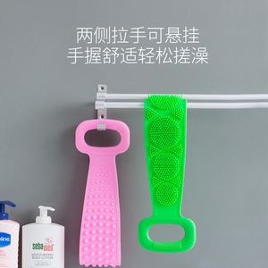 Silicone Bath Brush Long Strip Green 60cm Deep Clean Massage Shower Scrubber For Men Women Home Use - Product Image 4
