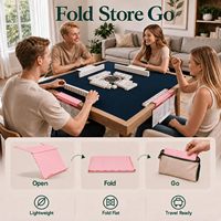 Lot de 4 supports de cartes de Mahjong pour table, support pliable à glisser sous le tapis, support de cartes de Mahjong pour table