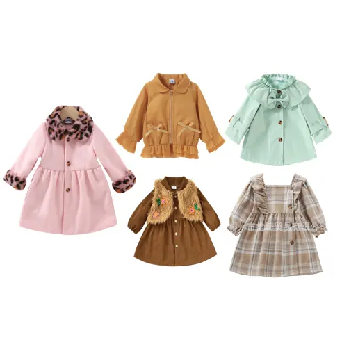 baby winter clothes oem odm girls dresses latest children dress designs girls coats girl's clothing