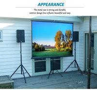 Écran de projection portable électrique VIY 60 72 84 100 120 pouces 16:9 sur trépied, blanc mat, 4K 3D, pour la maison, le bureau, l'intérieur et l'extérieur
