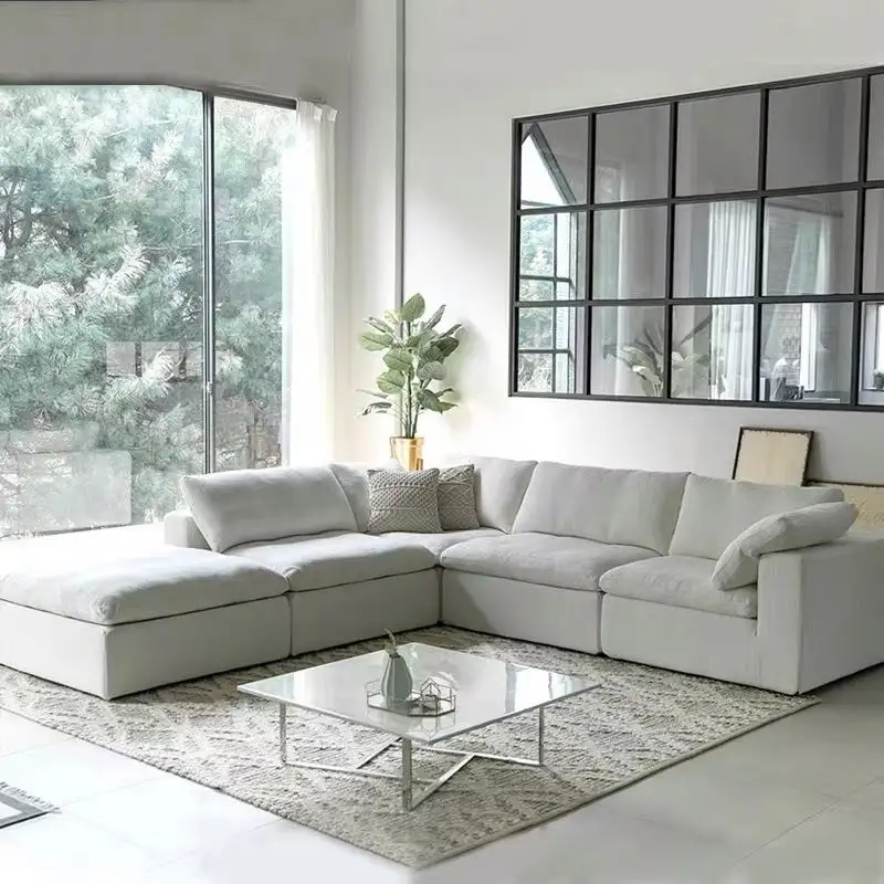 Modulares sektionalsofa wohnzimmer französische Möbel bequeme Sitzmöbel nordisch modern weiß modulares sektionalcouch-Sofa-Sets