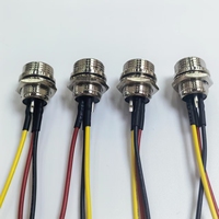 Kabel Konektor Penerbangan Kustom GX12 2 3 4 5 6 7 8pin, Konektor Penerbangan Jantan, UL1007 8CM, Kabel Konektor GX12