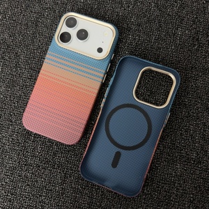 Nouvelle coque de téléphone magnétique en fibre de carbone pour iPhone 17 15 16 Pro Max, compatible avec la charge sans fil, ultra-fine, en PC rigide, protection intégrale - Product Image 3