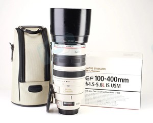 Obiettivo Zoom Professionale HFT EF <span class=keywords><strong>100</strong></span>-400mm <span class=keywords><strong>F</strong></span>/4.5L IS USM per Fotocamera Digitale Full-frame, Filtro 77mm, Super Teleobiettivo in Silicone - Product Image 1