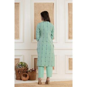 Costume fait main Kurti Set Kurta Set Long Ladies Kurtis pour femmes Tissu ethnique pour femmes et femmes au prix de gros - Product Image 3