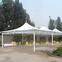 Auvent en membrane tendue Lyfe moderne et durable, revêtement PVDF, sur mesure pour utilisation en extérieur, parcs et abris de garage