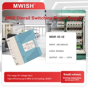  Mwish MDR-20-12 Din Rail Voeding 12vdc 20W 1.67a Led Driver