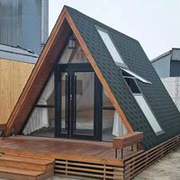 Maison mobile de luxe préfabriquée en forme de A, maison triangulaire à ossature métallique, maison conteneur au design moderne pour villas, complexes hôteliers et hôtels