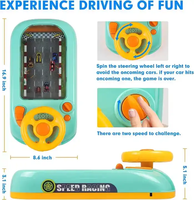Jeu de conduite électronique populaire pour enfants, jouet de course d'aventure avec simulation de musique et de sons, volant de jeu pour enfants