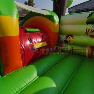 Castillo inflable comercial de calidad, tipo combo, con tobogán, diseño de abeja. - Product Image 5