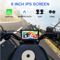 Écran tactile GPS Navigation voiture/moto sans fil pour Bluetooth Carplay Android Auto caméra étanche AI aide à l'inversion