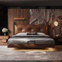 Premium-Auswahl Vintage-Stil Massivholz-Bett mit Stauraum in Wolkenform Direktvertrieb Studio Foshan Herstellerfabrik