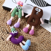 Emotionele gehaakte sleutelhangers handgemaakt mini grappige komkommer cadeau onder de 1 dollar gehaakte cadeaus emotionele fruitjes