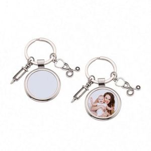 Llavero Sublimable para Enfermeras, Herramienta Médica, Anillo para Llaves con Foto, Jeringa, Llavero Sublimable DIY, Gorro de Enfermera, Llavero de Doctor - Product Image 6