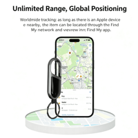 Traceur GPS Bluetooth pour animaux de compagnie en métal, étanche IP67, application iOS, stockage cloud, pour chiens, chats et clés