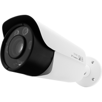 Cámara de Seguridad Exterior VCA de 6MP con Detección Facial, Lente Varifocal de 2.8-12mm, Visión Nocturna IR de Largo Alcance de 70-80 Metros, Tipo Bala, POE, IP66