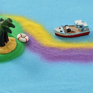 Sabbia colorata unica tinta sabbia minerale iridescente, romantica sabbia blu-utilizzata per la creazione di dipinti di paesaggi da spiaggia - Product Image 4