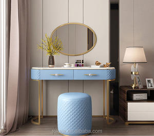 A buon mercato Moderno Piano In Marmo Comò Comò Con Specchio Ovale Classico Italiano Con Sedia di Casa Camera Da Letto Mobili Set - Product Image 5