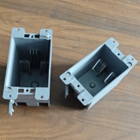 Boîtier de raccordement électrique gris certifié ETL, non métallique, simple poste, pour travaux anciens, pour interrupteur