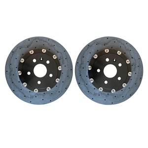 Kit <span class=keywords><strong>Freni</strong></span> <span class=keywords><strong>Anteriori</strong></span> con Disco in Ceramica al Carbonio da 380mm 32mm per Tesla S Plaid dalla Fabbrica Hsingyik - Product Image 3