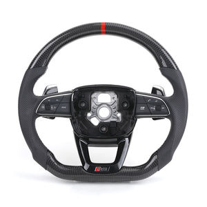 Volant en fibre <span class=keywords><strong>de</strong></span> carbone personnalisé style RS semi-perforé pour <span class=keywords><strong>AUDI</strong></span> A7 Q5L Q3 Q5 Q7 <span class=keywords><strong>Q8</strong></span> RSQ3 RSQ5 RSQ7 RSQ8 B9 B8 - Product Image 1