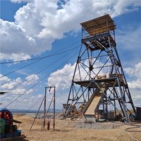Plateforme de forage souterraine de 16 m de hauteur, 25 tonnes, pour diamètre de puits de 3,5 à 5 m, pour la construction minière souterraine