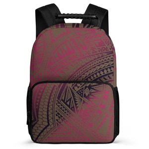 Pacific Island Vintage Tribal Geometric Print Backpack Mustard <strong>Yellow</strong> Polynesian Style Daily School Bag Outdoor Travel <strong>Rucksack</strong> - Product Image 2