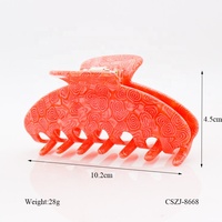 CANYUAN Offre Spéciale Femme Mâchoire Clip Cheveux Logo Personnalisé En Bois Orange Acrylique Pince à Cheveux En Acétate