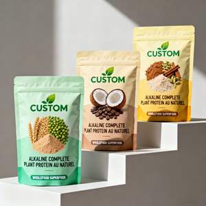 Bolsas de Plástico Reciclables para Alimentos con Impresión Personalizada, Bolsa de Aluminio Mate para Alimentos con Cierre, Empaque con Cierre Hermético - Product Image 4