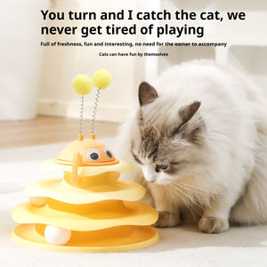 Jouet pour chat classique et divertissant, plateau tournant pour chatons, abeilles, amusement, plateau tournant pour la relaxation, mouvement interactif pour animaux de compagnie - Product Image 2