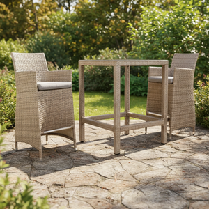 Leisure 3pcs Aluminum Frame Flat <b>Outdoor</b> Furniture <b>Bar</b> <b>Set</b> Balcony <b>Set</b> - Product Image 2