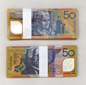 Úc 50 100 đô la trong suốt nhựa Matte màu Prop Lưu ý thực tế hiệu quả cho bộ phim phim Quà Tặng - Product Image 3