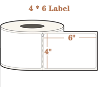 Autocollant d'étiquette en papier thermique de supermarché blanc personnalisé