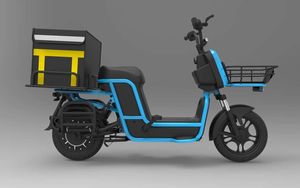 Dos baterías de litio 48V 20Ah alimentado entrega eléctrico de la motocicleta para comida rápida y pizza - Product Image 4