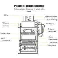 Compacteur hydraulique semi-automatique pour déchets et plastiques, presse à déchets, presse verticale pour cartons et bouteilles