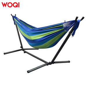 Hamac pliant portable d'extérieur Woqi avec support en acier, capacité de 250 lb, pour le camping, le jardin et l'intérieur - Product Image 4