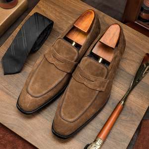 Chaussures pour hommes en cuir véritable de haute qualité, confortables, carrées, imperméables, élégantes pour les occasions décontractées, les événements formels, les mariages - Product Image 4