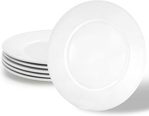 Assiettes plates rondes en porcelaine blanche de 10,5 pouces, prêtes à être expédiées, lot de 20 pièces, en céramique, pour restaurant, mariage, hôtel, fête - Product Image 3