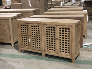 Muebles industriales de madera de olmo removible, aparador de Estilo Vintage Natural - Product Image 5