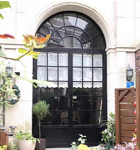 Puertas <span class=keywords><strong>de</strong></span> acero <span class=keywords><strong>de</strong></span> doble acristalamiento modernas, vidrio estriado, diseño negro, ventanas para exteriores, Hotel, rotura térmica, aislamiento acústico, <span class=keywords><strong>Pan</strong></span> <span class=keywords><strong>de</strong></span> acero - Product Image 5