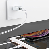 Chargeur de téléphone portable universel rapide de haute qualité 10W 5V2A QC3.0 avec deux ports USB, certifié FCC/CE/RoHS, prise US/EU