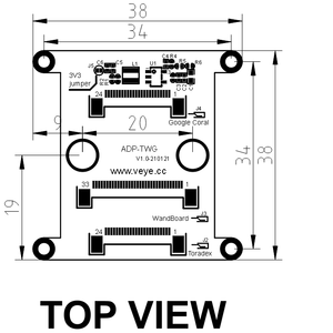 Bảng chuyển đổi mô-đun máy ảnh ADP-TWG 5V Bảng chuyển đổi giao diện máy ảnh 15 chân tiêu chuẩn 3.3V - Product Image 6