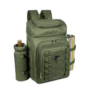 Picnic Basket <b>Backpack</b> for 4 Person with Blanket, Insulated Leakproof <b>Cooler</b> Compartment, Wine Holder, Cutlery Set - Product Image 3