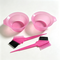 Kit professionnel de bols et pinceaux en plastique pour coloration capillaire – Outils de coiffure pour salon et usage domestique – Idéal pour mélanger les colorants et décolorants