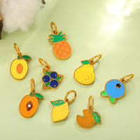 Collier et bracelet de style européen et américain 2026, motif tranche de citron avec effet goutte d'huile, accessoires de bijouterie, Air Frais